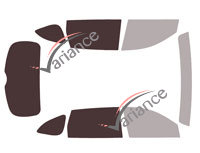 Gabarit vitrage - kit 3/4 arrière - Acura MDX (4) 5 portes (depuis 2021)