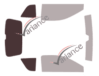 Gabarit vitrage - kit 3/4 arrière - Aixam Crossline 3 portes (depuis 2015)