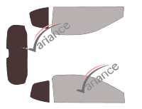 Glazing template - 3/4 rear kit - Aixam City (2) S 3-door (since 2011)