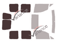 Glazing template - 3/4 rear kit - Volkswagen Caddy (4) 6 doors (2016 - 2020) Glazing template - 3/4 rear kit - Volkswagen Caddy (4) 6 doors (2016 - 2020)