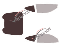 Schablone Verglasung - Kit 3/4 hinten - Aston Martin DB7 (1) Coupé 3 Türen (1993 - 2004)