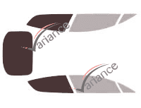 Plantilla de acristalamiento - Kit 3/4 trasero - Aston Martin Rapide Sedan 4 puertas (2010 - 2020)