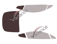 Plantilla de acristalamiento - Kit 3/4 trasero - Aston Martin Vantage (1) V8 Coupe 2 puertas (2005 - 2018)