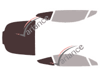 Gabarit vitrage - kit 3/4 arrière - Aston Martin Vanquish Coupé 2 portes (2012 - 2018)
