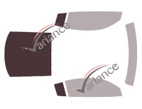 Glazing template - 3/4 rear kit - Audi R8 (2) Coupe 2 doors (2015 - 2018) Glazing template - 3/4 rear kit - Audi R8 (2) Coupe 2 doors (2015 - 2018)