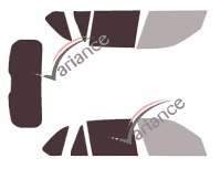 Gabarit vitrage - kit 3/4 arrière - Bmw X5 (3) 5 portes (2013 - 2018)