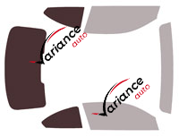 Mascherina per vetri - Kit 3/4 posteriore - Bmw Serie 2 (2) Coupée 2 porte (dal 2021)