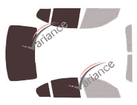 Schablone Verglasung - Kit 3/4 hinten - Bmw Serie 3 (6) Berline 4 Türen (2012 - 2018)