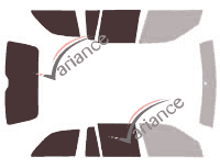 Schablone Verglasung - Kit 3/4 hinten - Bmw Serie 3 (3) Touring Break 5 Türen (1991 - 1999)