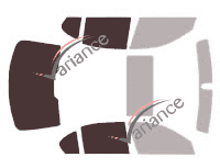 Plantilla de acristalamiento - 3/4 kit trasero - Bmw Serie 5 / i5 (5) Berline 4 portes (2003 - 2010)