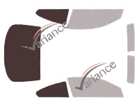 Gabarit Verglasung - Kit 3/4 hinten - Bmw Serie 6 (2) Schnitt 2 Türen (2003 - 2012)