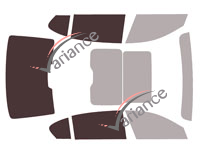 Plantilla de acristalamiento - Kit 3/4 trasero - Bmw Serie 7 / i7 (6) Long Sedan 4 puertas (2016 - 2022)