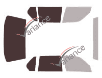 Plantilla de acristalamiento - 3/4 kit trasero - Bmw Serie 7 / i7 (2) Berlina larga 4 puertas (1986 - 1994)
