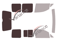 Glazing template - 3/4 rear kit - Volkswagen Caddy (4) 5 doors (2016 - 2020) Glazing template - 3/4 rear kit - Volkswagen Caddy (4) 5 doors (2016 - 2020)