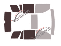 Gabarit vitrage - kit 3/4 arrière - Cadillac Escalade (4) 5 portes (2014 - 2020)
