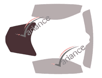 Mascherina per vetri - Kit 3/4 posteriore - Chevrolet Corvette (8) C8 Coupe 3 porte (dal 2020)