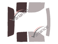 Glazing template - 3/4 rear kit - Gmc Sierra (4) Double Cab Pick-up 4 doors (2013 - 2018) Glazing template - 3/4 rear kit - Gmc Sierra (4) Double Cab Pick-up 4 doors (2013 - 2018)