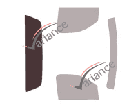 Glazing template - 3/4 rear kit - Gmc Sierra (4) Simple Cab Pick-Up 2 doors (2013 - 2018) Glazing template - 3/4 rear kit - Gmc Sierra (4) Simple Cab Pick-Up 2 doors (2013 - 2018)