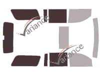 Schablone Verglasung - Kit 3/4 hinten - Gmc Yukon (4) XL 5 Türen (2014 - 2020) Schablone Verglasung - Kit 3/4 hinten - Gmc Yukon (4) XL 5 Türen (2014 - 2020)