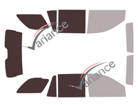 Gabarit vitrage - kit 3/4 arrière - Gmc Yukon (5) 5 portes (depuis 2020)