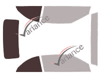 Plantilla de acristalamiento - Kit 3/4 trasero - Chrysler 200 (1) Cabriolet 2 puertas (2009 - 2014)