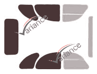 Plantilla - Kit 3/4 trasero - Citroën 2 CV Berline 4 portes (1960 - 1990)