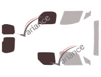 Glazing template - kit 3/4 rear - Peugeot Partner (2) Utility 5 doors (2008 - 2018) Glazing template - kit 3/4 rear - Peugeot Partner (2) Utility 5 doors (2008 - 2018)