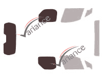 Gabarit vitrage - kit 3/4 arrière - Citroën Berlingo (2) Utilitaire 4 portes (2008 - 2018)