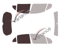 Schablone Verglasung - Kit 3/4 hinten - Citroën C3 (2) 5 Türen (2009 - 2016) Schablone Verglasung - Kit 3/4 hinten - Citroën C3 (2) 5 Türen (2009 - 2016)