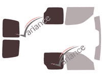 Glazing template - kit 3/4 rear - Peugeot Partner (1) Utility 6 doors (1996 - 2008) Glazing template - kit 3/4 rear - Peugeot Partner (1) Utility 6 doors (1996 - 2008)