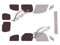 Template for glazing - kit 3/4 rear - Citroën Berlingo (2) 5 portes (2008 - 2018) Template for glazing - kit 3/4 rear - Citroën Berlingo (2) 5 portes (2008 - 2018)