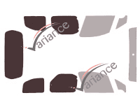 Template for glazing - kit 3/4 rear - Citroën Berlingo (2) 4 portes (2008 - 2018) Template for glazing - kit 3/4 rear - Citroën Berlingo (2) 4 portes (2008 - 2018)