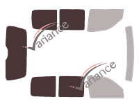 Glazing template - kit 3/4 rear - Peugeot Partner (1) 3 portes (1996 - 2008) Glazing template - kit 3/4 rear - Peugeot Partner (1) 3 portes (1996 - 2008)