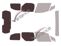 Template for glazing - kit 3/4 rear - Citroën Berlingo (2) 4 portes (2008 - 2018) Template for glazing - kit 3/4 rear - Citroën Berlingo (2) 4 portes (2008 - 2018)