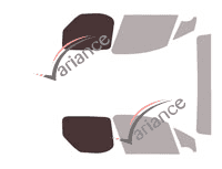 Gabarit vitrage - kit 3/4 arrière - Citroën Berlingo (2) Utilitaire 3/4 portes (2008 - 2018)