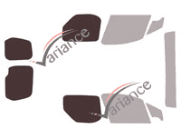 Gabarit vitrage - kit 3/4 arrière - Peugeot Partner (2) Utilitaire 4 portes (2008 - 2018) Gabarit vitrage - kit 3/4 arrière - Peugeot Partner (2) Utilitaire 4 portes (2008 - 2018)