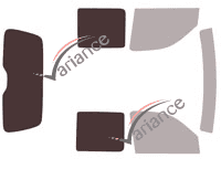 Template for glazing - kit 3/4 rear - Citroën Berlingo (1) Utility 3 doors (1996 - 2008) Template for glazing - kit 3/4 rear - Citroën Berlingo (1) Utility 3 doors (1996 - 2008)
