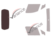 Template for glazing - kit 3/4 rear - Citroën Berlingo (2) Utility 3 doors (2008 - 2018) Template for glazing - kit 3/4 rear - Citroën Berlingo (2) Utility 3 doors (2008 - 2018)