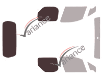 Gabarit vitrage - kit 3/4 arrière - Citroën Berlingo (2) Utilitaire 5 portes (2008 - 2018)