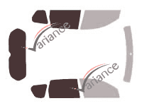 Gabarit vitrage - kit 3/4 arrière - Citroën C-Crosser 5 portes (2007 - 2013) Gabarit vitrage - kit 3/4 arrière - Citroën C-Crosser 5 portes (2007 - 2013)