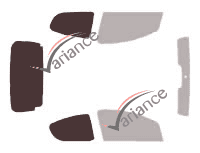 Template for glazing - kit 3/4 rear - Citroën C1 (1) 5 portes (2005 - 2014) Template for glazing - kit 3/4 rear - Citroën C1 (1) 5 portes (2005 - 2014)