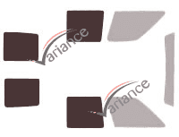 Mascherina per vetri - Kit 3/4 posteriore - Citroën C15 Utility 4 porte (1986 - 1996) Mascherina per vetri - Kit 3/4 posteriore - Citroën C15 Utility 4 porte (1986 - 1996)