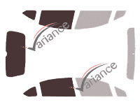 Template for glazing - kit 3/4 rear - Citroën C4 (1) 5 portes (2004 - 2011) Template for glazing - kit 3/4 rear - Citroën C4 (1) 5 portes (2004 - 2011)