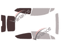 Template for glazing - kit 3/4 rear - Citroën C4 (1) 3 portes (2004 - 2011) Template for glazing - kit 3/4 rear - Citroën C4 (1) 3 portes (2004 - 2011)