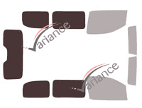 Glazing template - 3/4 rear kit - Peugeot Expert (3) Compact 4/5 doors (since 2016)