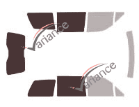 Schablone Verglasung - Kit 3/4 hinten - Lancia Zeta 5 Türen (1995 - 2002)