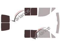 Mascherina per vetri - kit 3/4 posteriore - Peugeot Expert (1) furgone 5 porte (1995 - 2007) Mascherina per vetri - kit 3/4 posteriore - Peugeot Expert (1) furgone 5 porte (1995 - 2007)