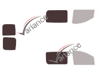 Gabarit vitrage - kit 3/4 arrière - Citroën Jumpy (2) Utilitaire 5 portes (2007 - 2017)