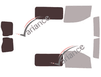 Gabarit vitrage - kit 3/4 arrière - Peugeot Expert (3) Standard / Long Utilitaire 5/6 portes (depuis 2016)