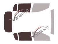 Plantilla de acristalamiento - Kit trasero 3/4 - Dacia Sandero (2) 5 puertas (2013 - 2020)